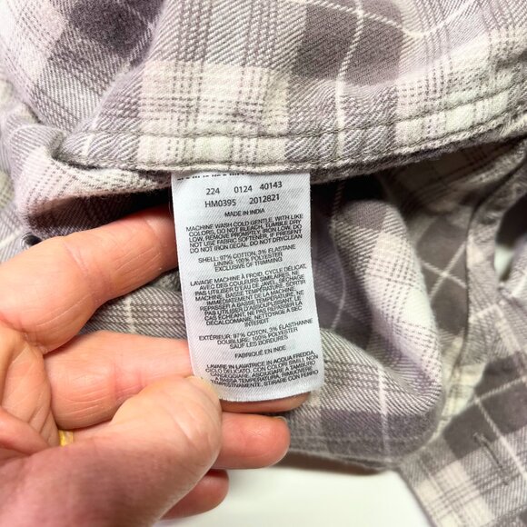 Columbia Men's XL PHG Flannel Shirt Vented Long Sleeve Plaid Taupe - Picture 12 of 12